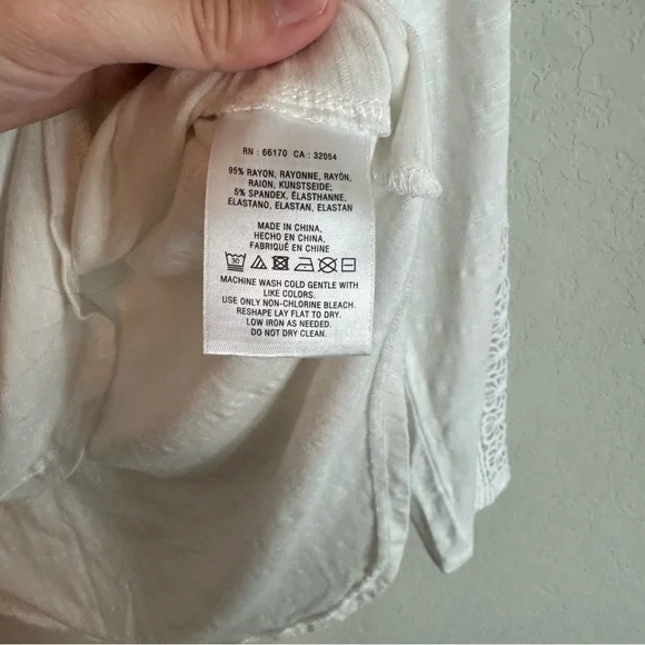 Anthropologie Deletta white long sleeve top small - Picture 6 of 8